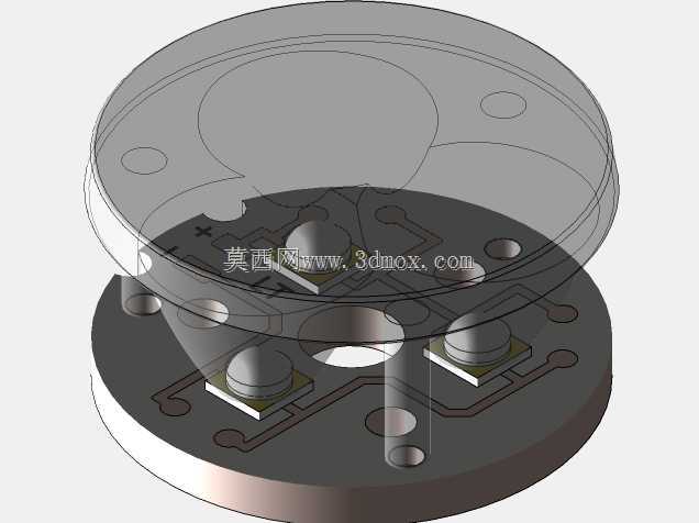 圆形PCB上的3x CREE XM-L2 T3