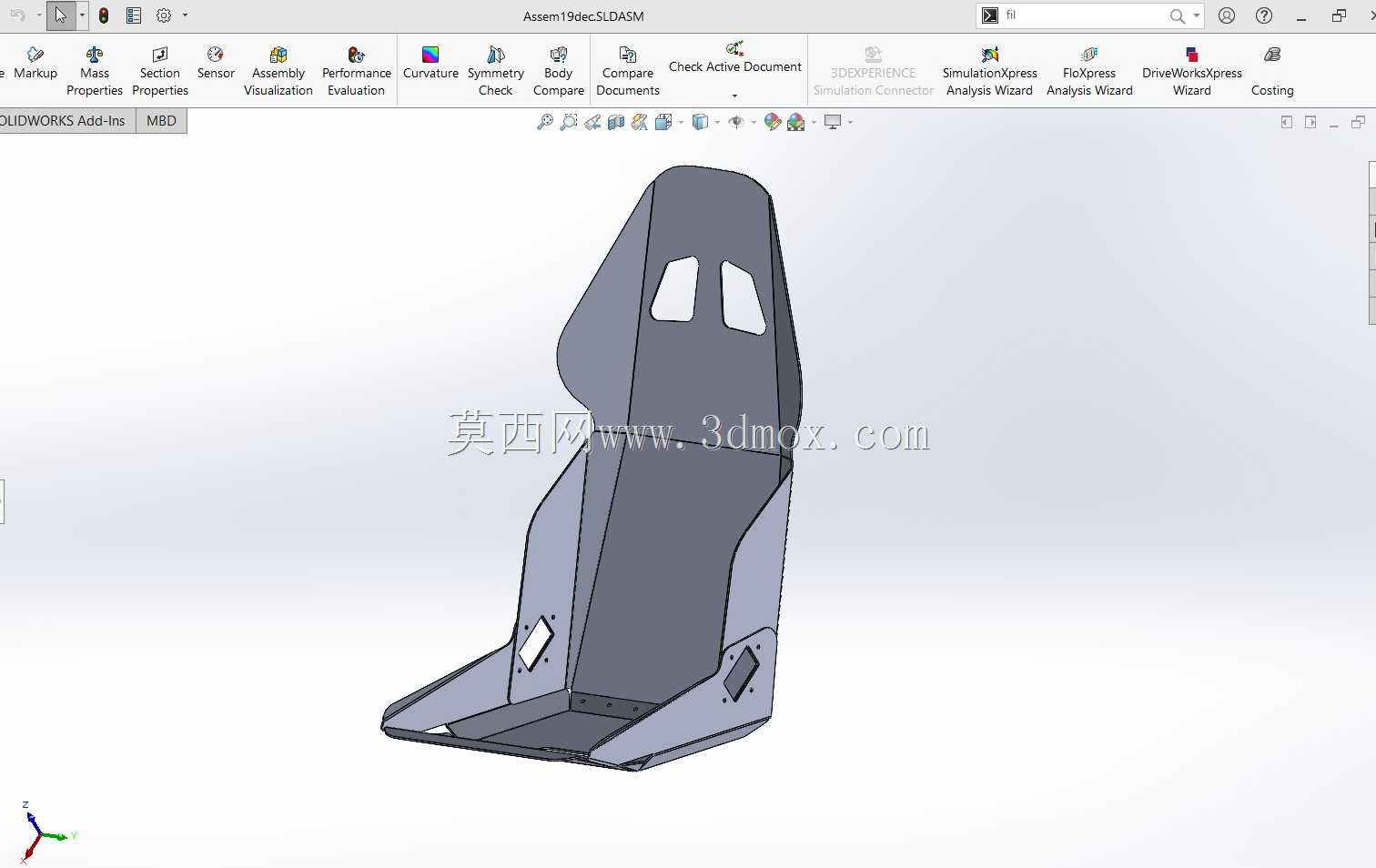 钢板可拆卸汽车座椅-Solidworks