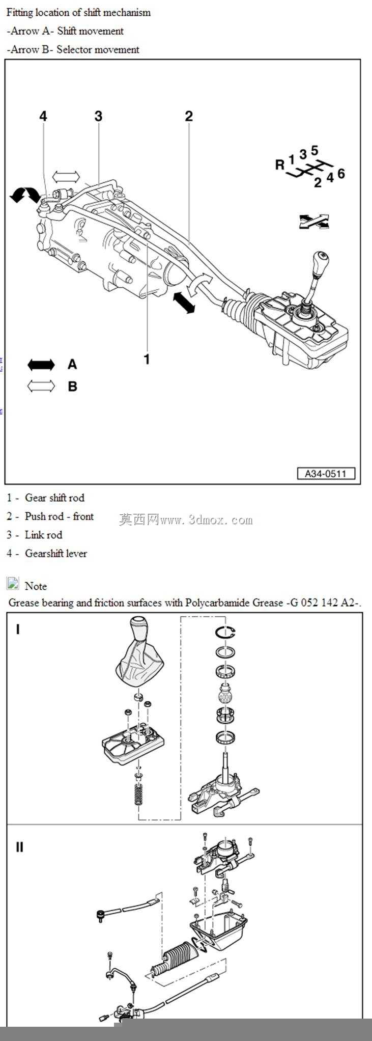 奥迪01E(FWD)6速变速箱