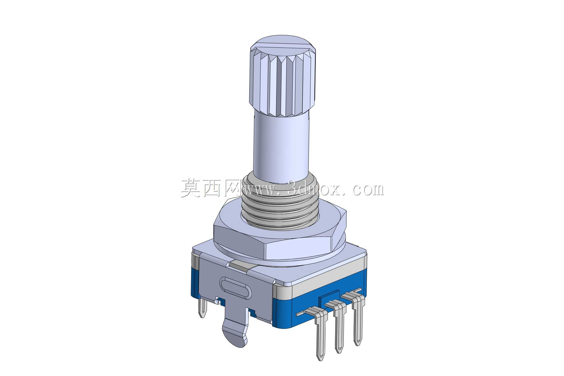 11mm金属轴旋转编码器THT-垂直,带推入式开关