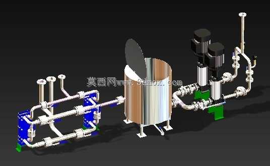 冷却系统用带热交换器系统的撬块