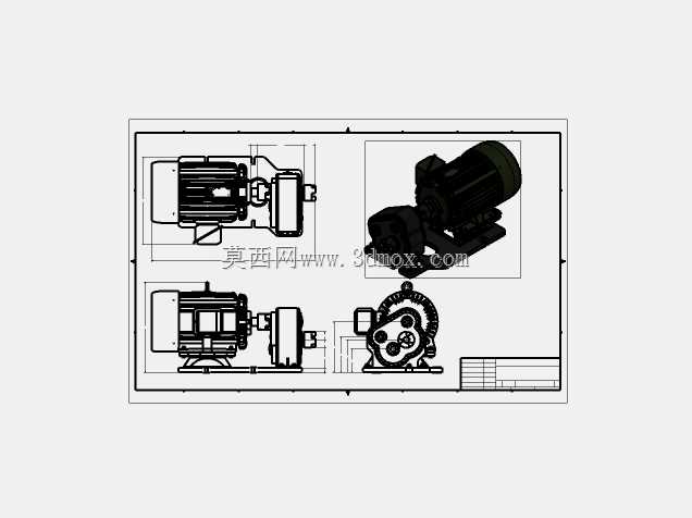 6.05:1东芝B0252FLG3UMH02交流电机步进转换型减速箱