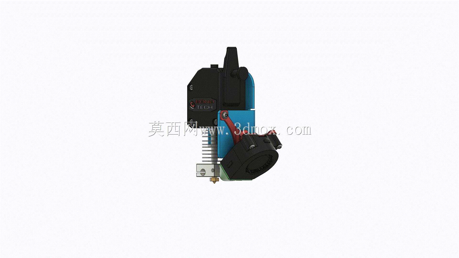 火炮侧绕机X1(V4)-BondTech BMG带E3D Lite 6-风扇支架和风管
