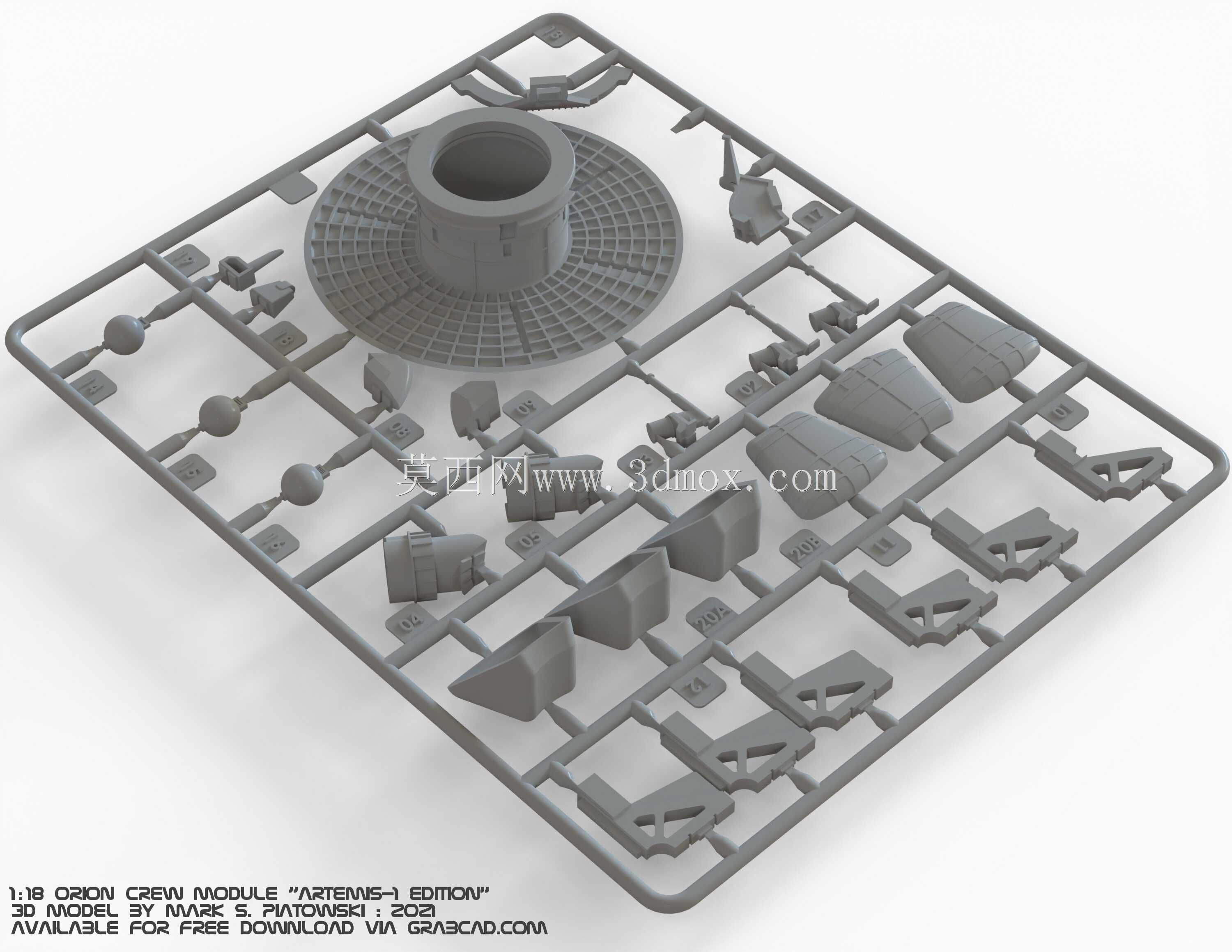 1:18����-LM��ARTEMIS-1���Ի�����Աģ�ͣ�STL/STP/IGS��