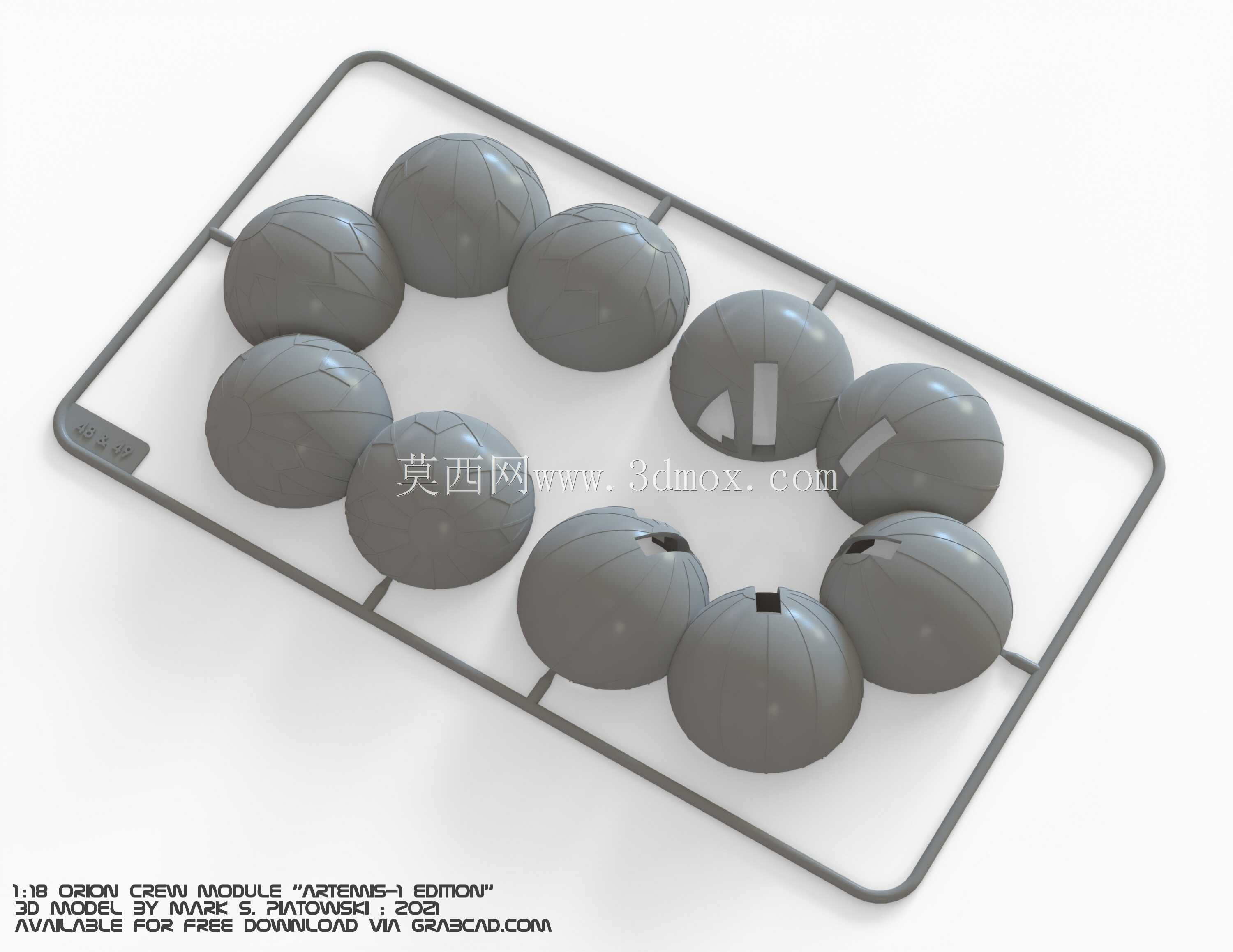 1:18����-LM��ARTEMIS-1���Ի�����Աģ�ͣ�STL/STP/IGS��