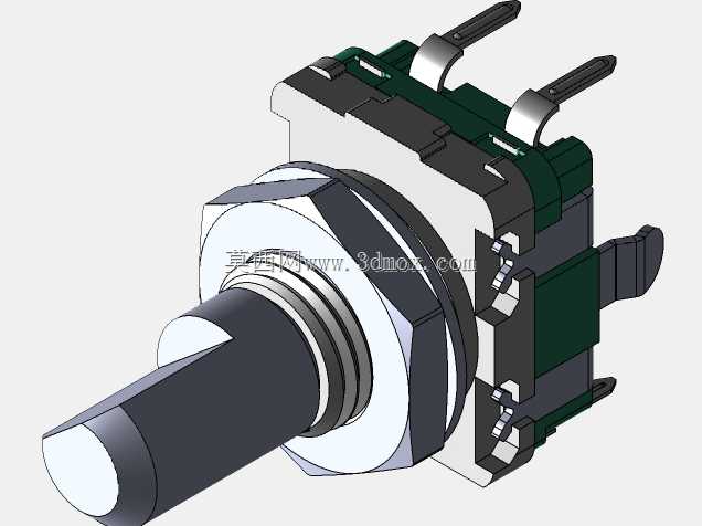 11mm金属轴旋转编码器-垂直,带推入式开关