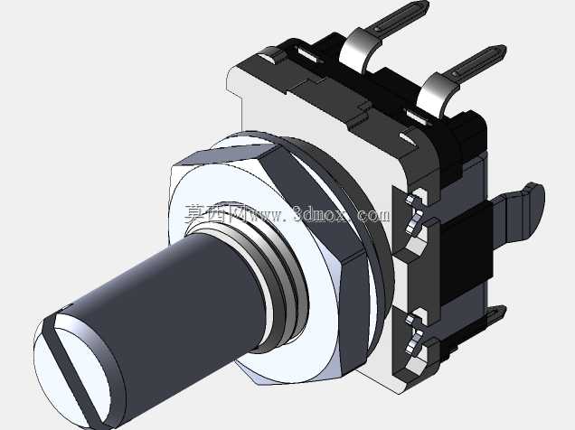 11mm金属轴旋转编码器-垂直,带推入式开关