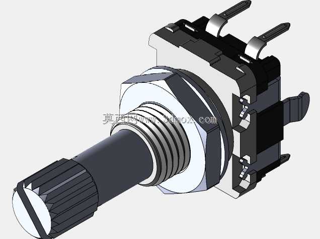 11mm金属轴旋转编码器-垂直,带推入式开关