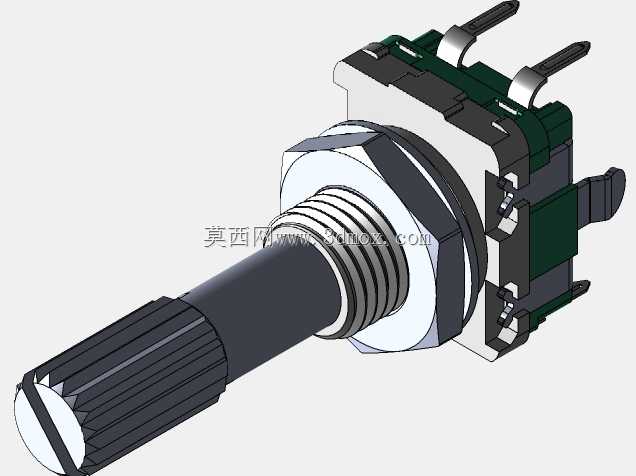 11mm金属轴旋转编码器-垂直,带推入式开关