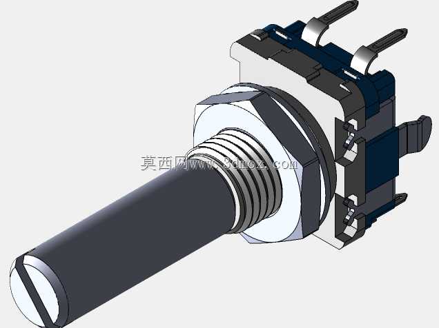 11mm金属轴旋转编码器-垂直,带推入式开关