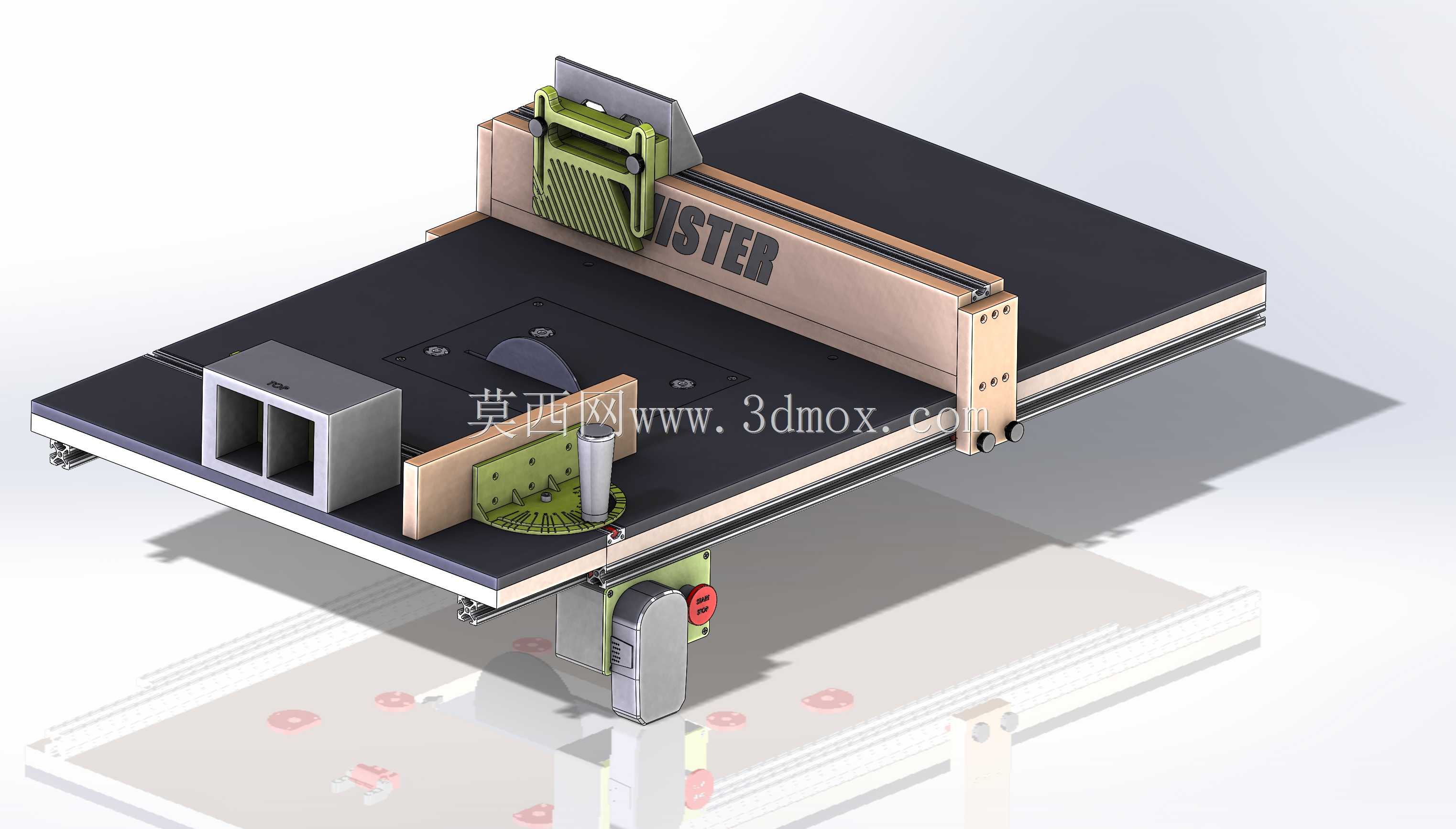 左锯-折叠组合桌(桌锯、刨床桌、斜切锯架)(桌组件)