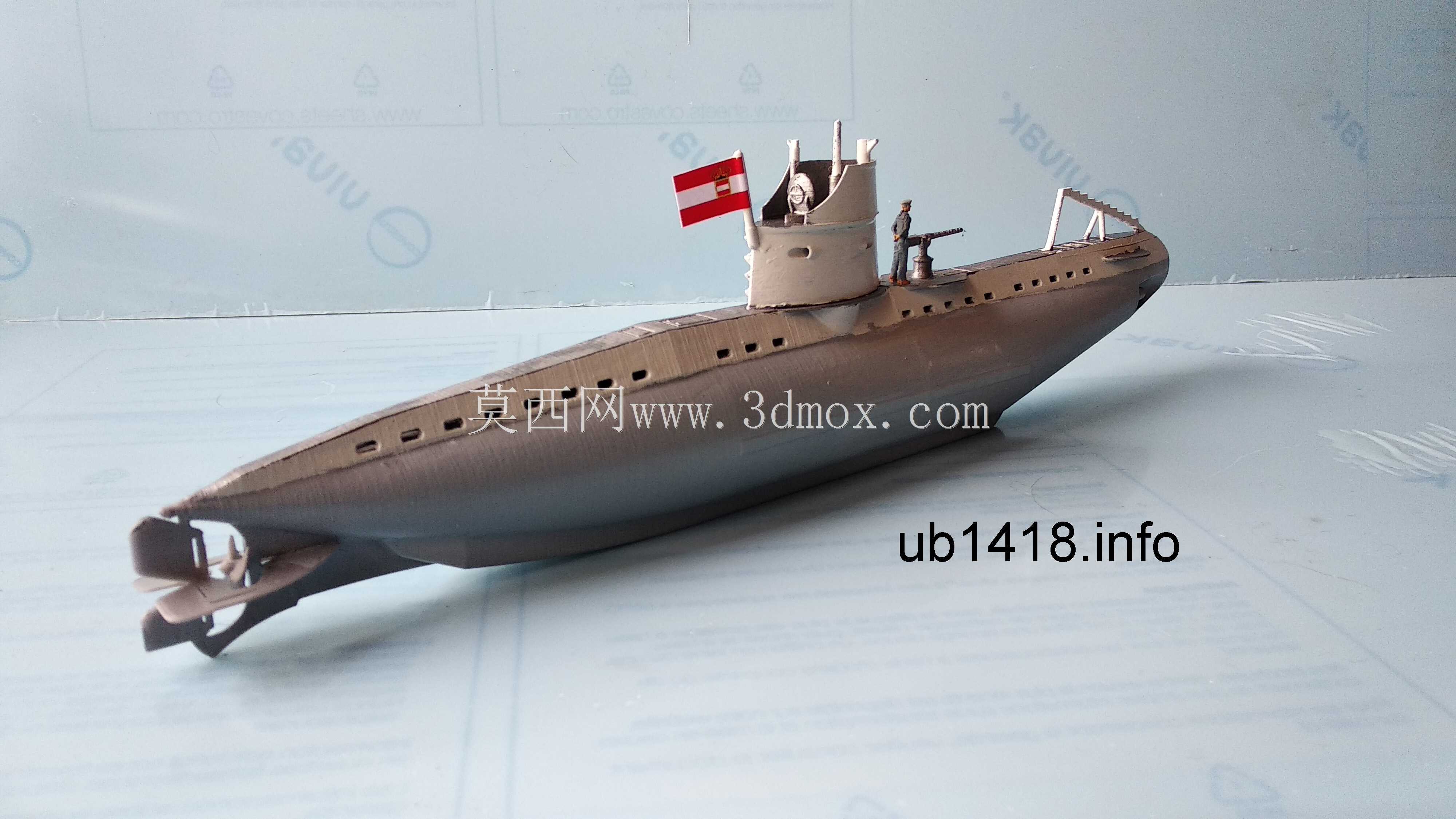 德国UB I级潜艇1915-1918比例尺1:72
