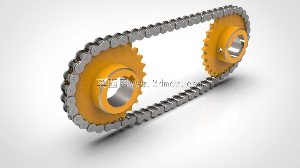 Solidworks教程#103链条\u0026链轮设计,装配,运动研究。