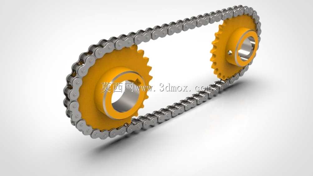 Solidworks教程#103链条\u0026链轮设计,装配,运动研究。