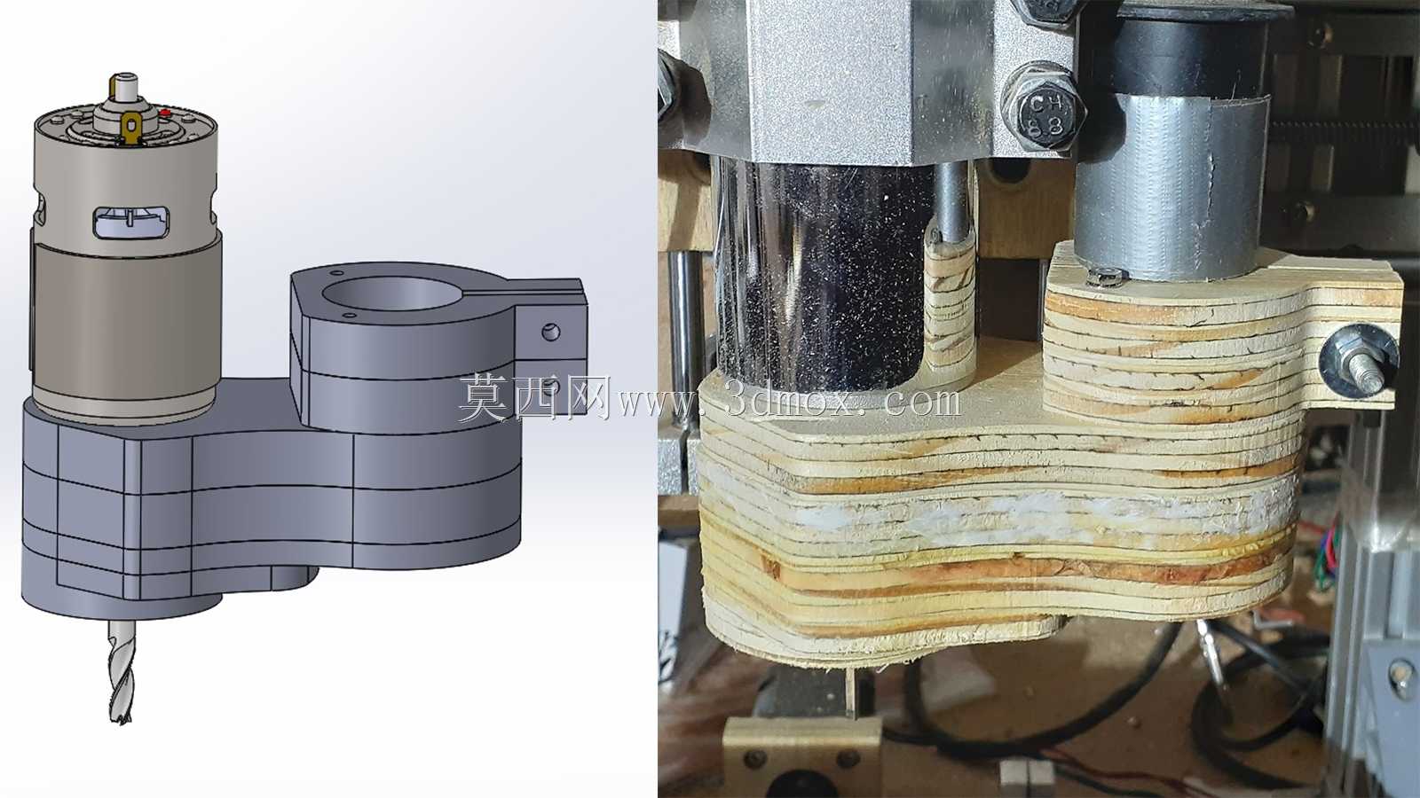 3018 CNC-防尘靴-用于原主轴(775电机)和52mm或55mm主轴