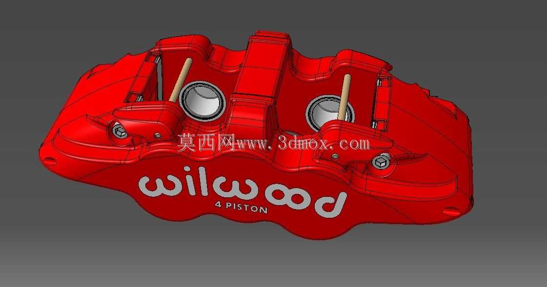 威尔伍德制动卡钳总成120-13338 4活塞空间索赔模型