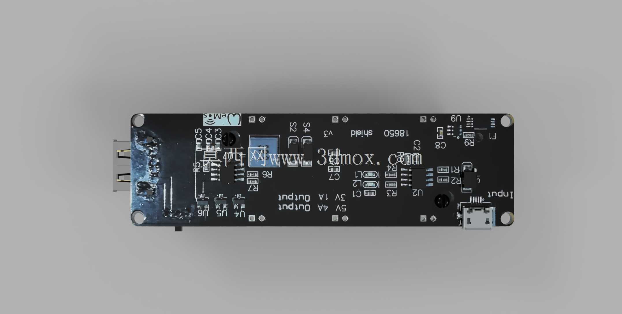 Wemos 18650电池屏蔽V3