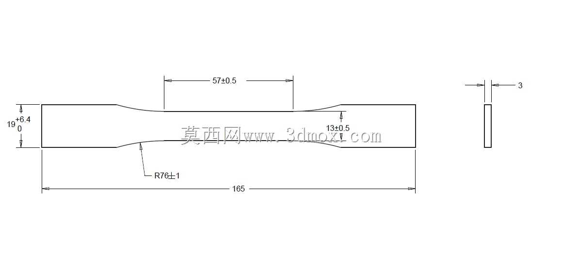 ASTM D638类型1、2、3、4、5,所有实体和激光切割矢量线