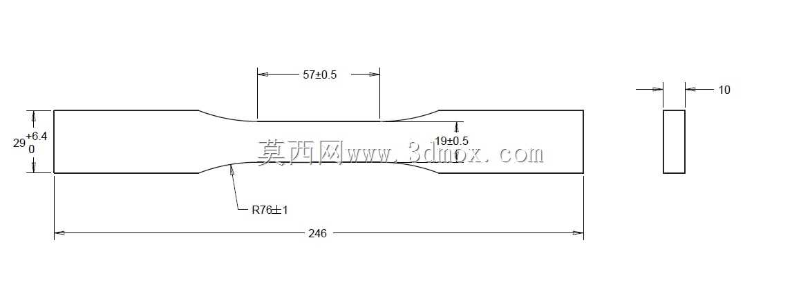 ASTM D638类型1、2、3、4、5,所有实体和激光切割矢量线