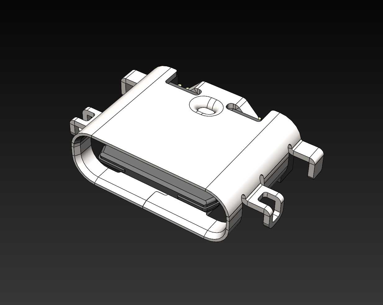 USB C连接器水平插入板1.6mm