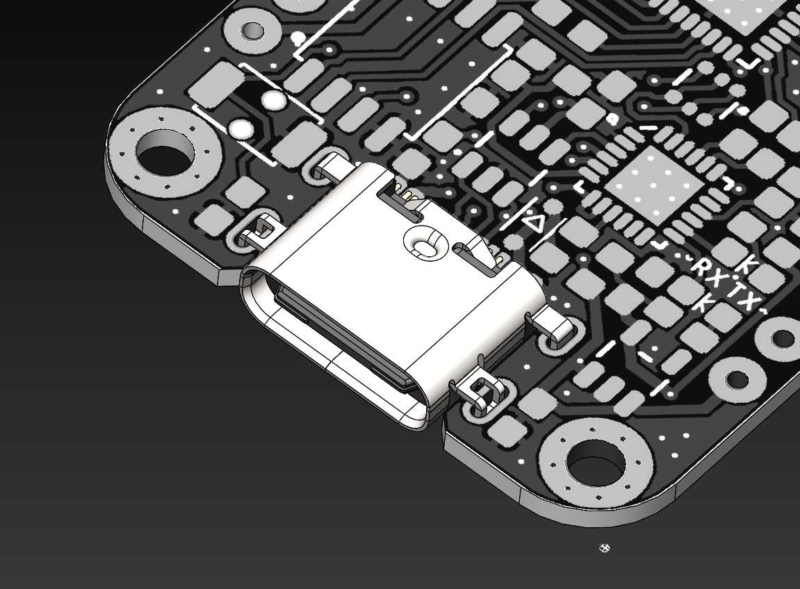 USB C连接器水平插入板1.6mm