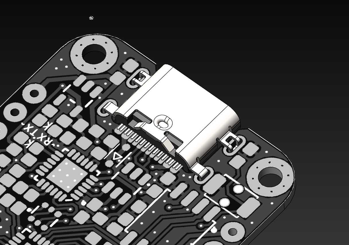 USB C连接器水平插入板1.6mm