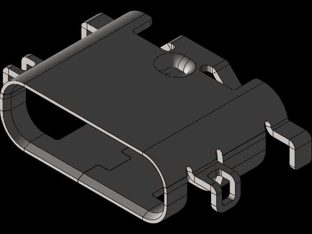 USB C连接器水平插入板1.6mm