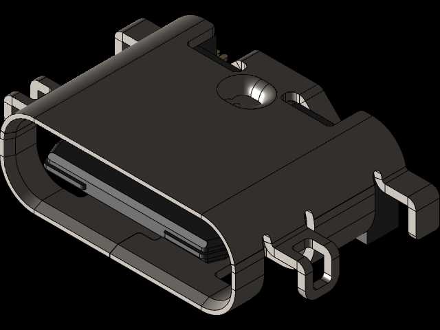 USB C连接器水平插入板1.6mm