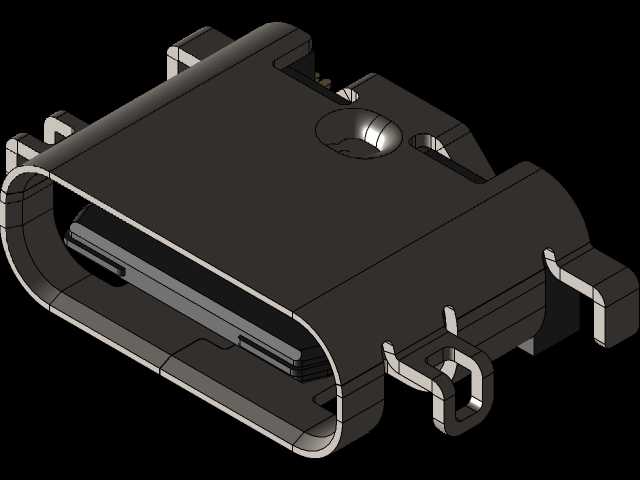 USB C连接器水平插入板1.6mm
