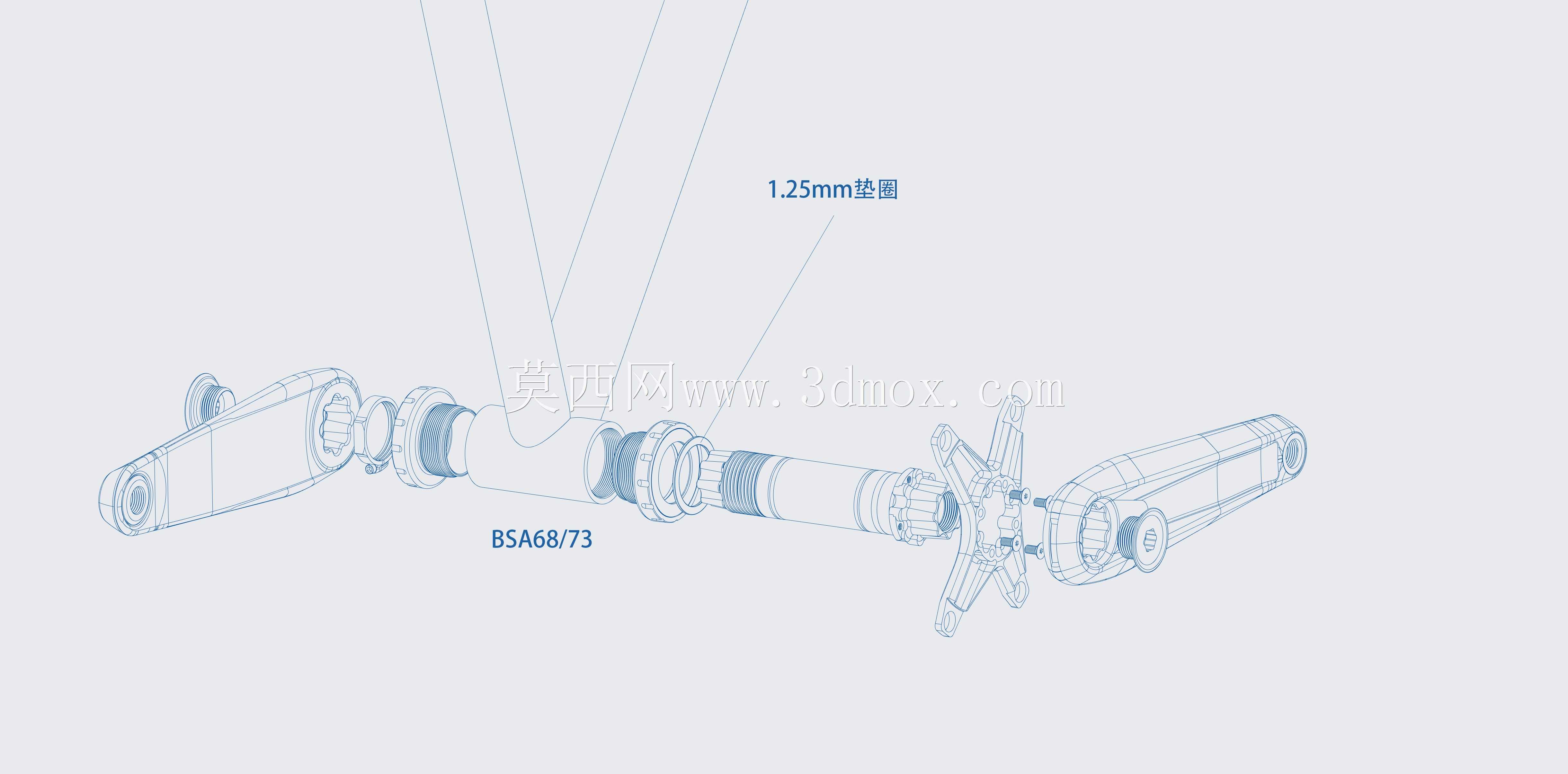 自行车底部支架PF30/4130/BSA30/T47