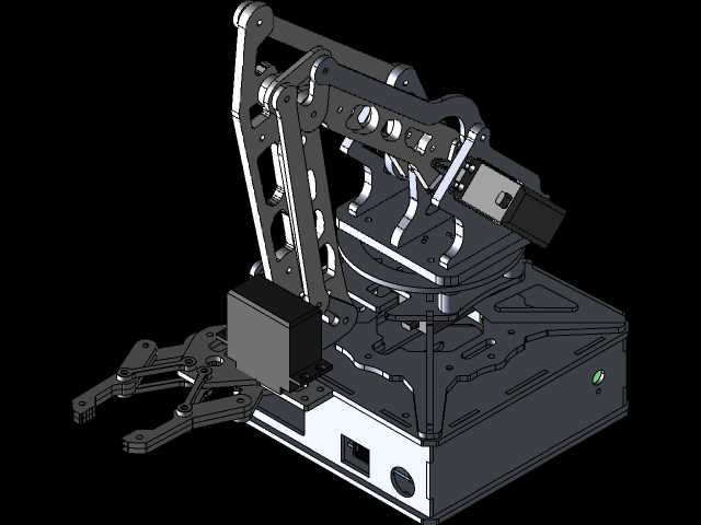 [���]��е��3DOF-��1��| Lengan Robot 3DOF Dengan Akrilik