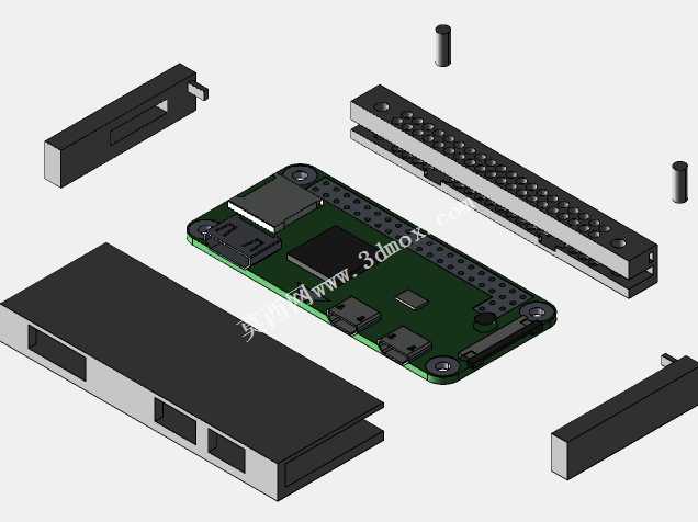 Raspberry Pi Zero W-光滑外壳