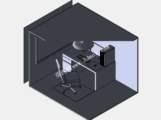 简易工作室三维模型