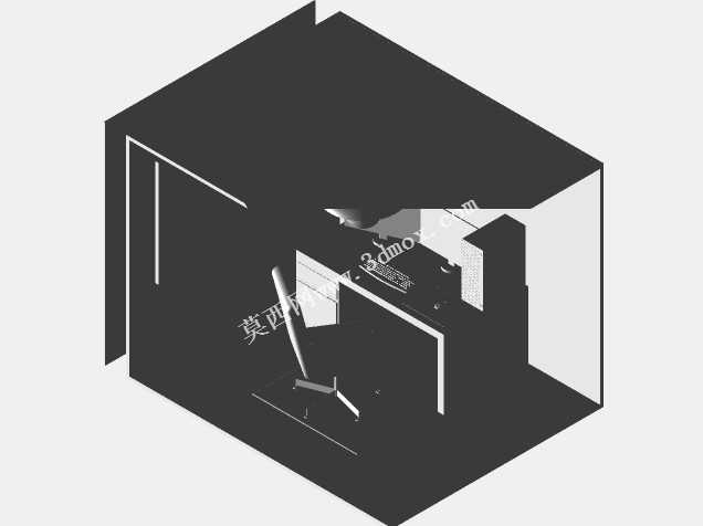 简易工作室三维模型