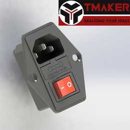 T-Maker保险丝开关AC 250V插头公电源插座AC 08