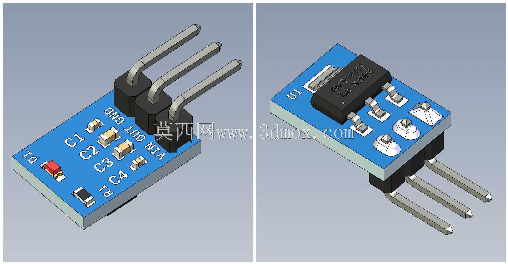LDOģ��AMS1117 3,3V 800mA 3pin