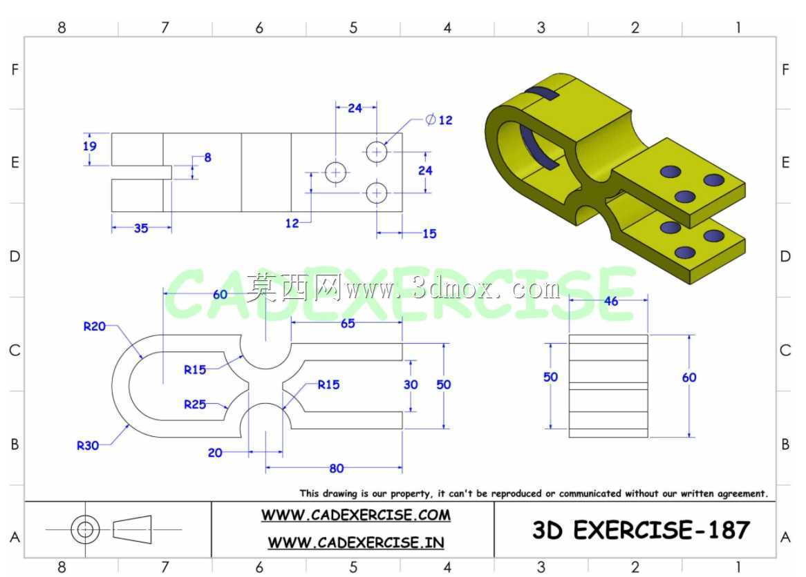 cadexercise CAD��ϰ187 Autodesk Inventor pro