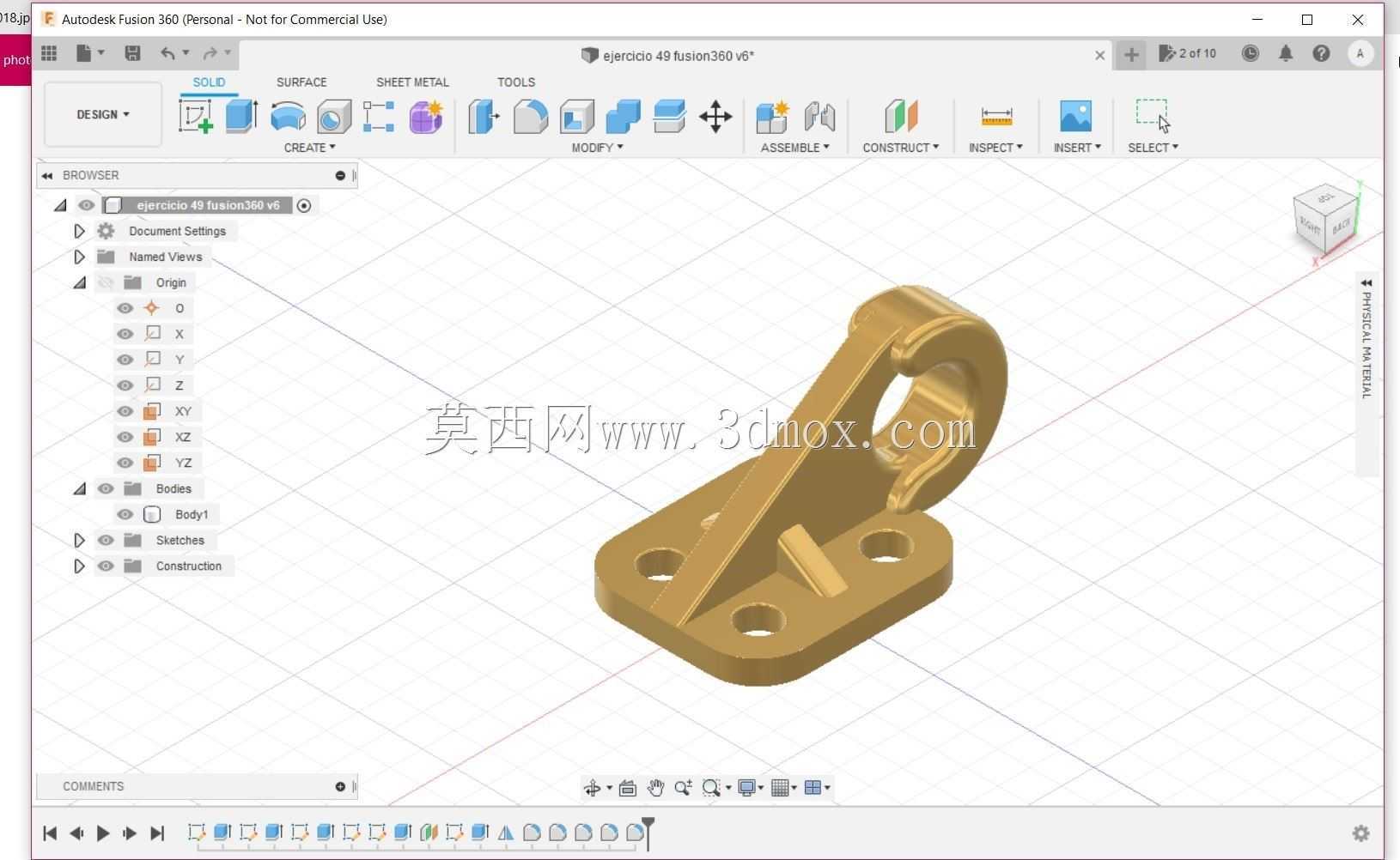 ѧϰcadcam CAD��ϰ49 Autodesk Fusion 360