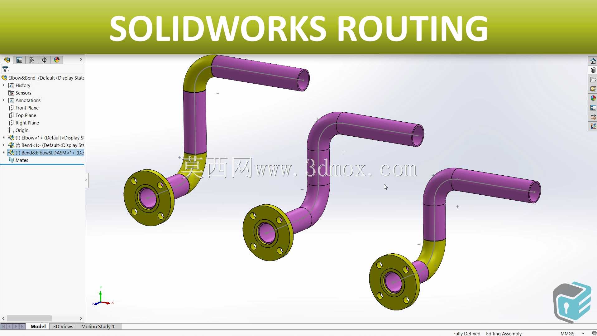 SOLIDWORKS����-�ڹܵ���ʹ����ͷ����ͷ