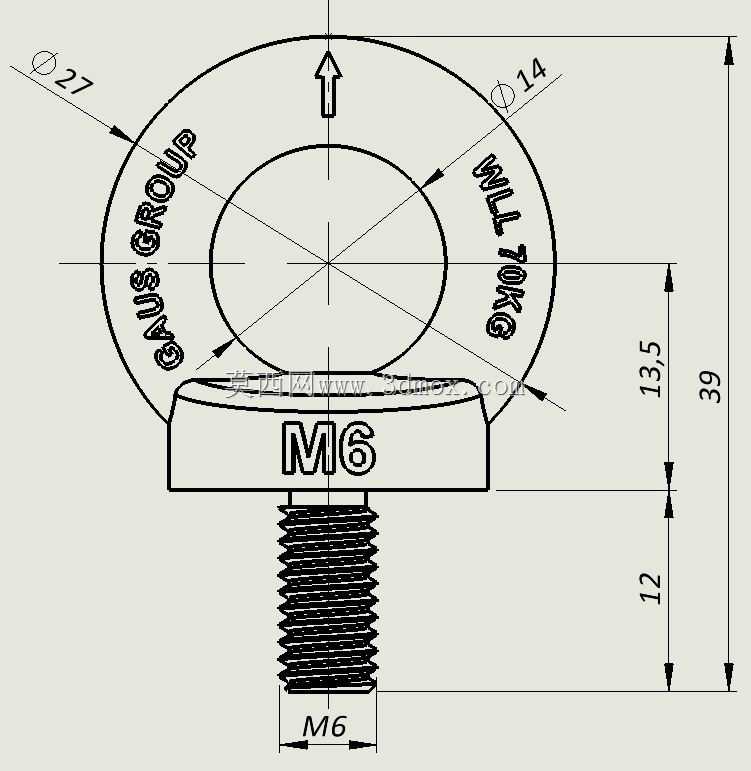 ������˨M6 DIN580