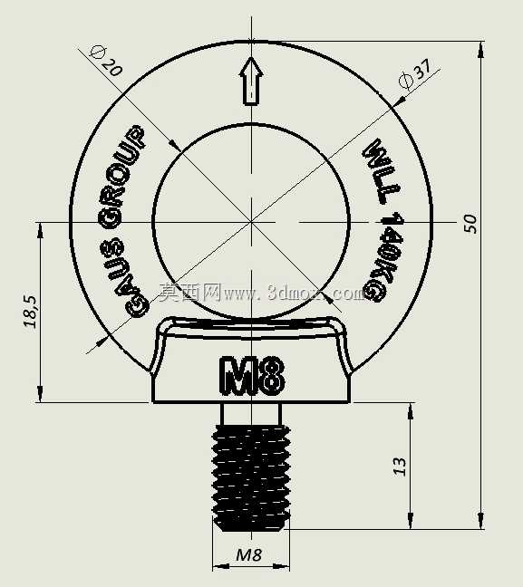 ������˨M8 DIN580