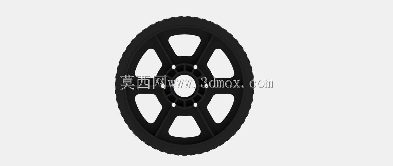 6英寸(152mm)HiGrip橡胶轮(黑色)
