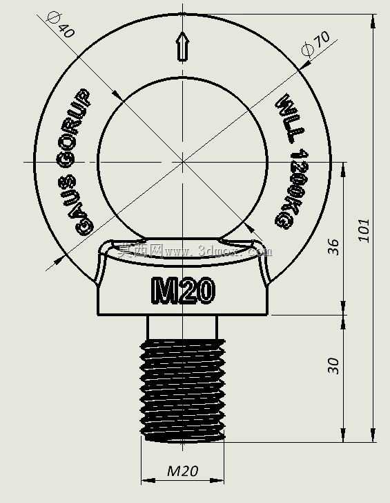 ������˨M20 DIN580