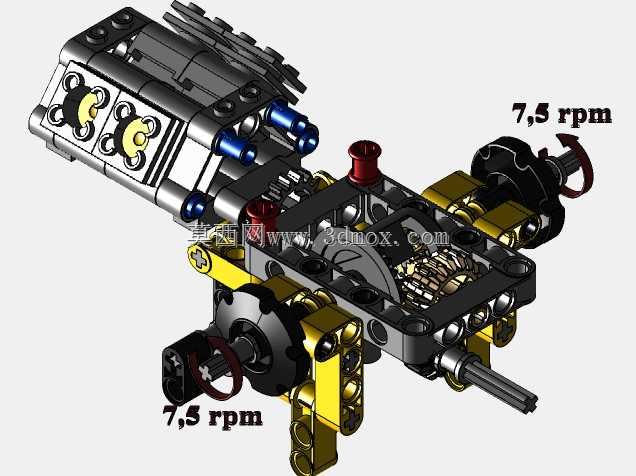 乐高技术动力传动系统-SolidWorks运动分析