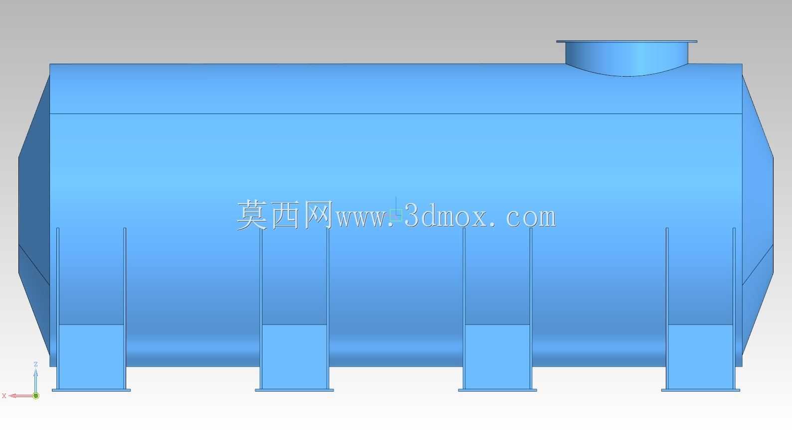 蓄水池是水平的,容积为4000升。