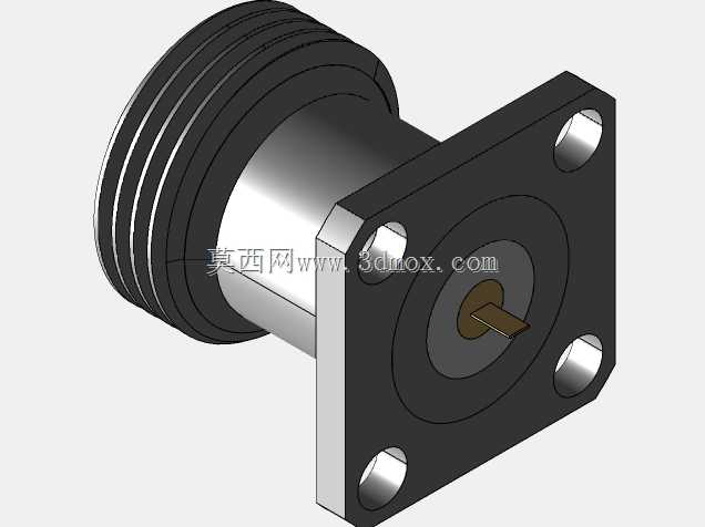 Amphenol SV微波N型12.4 GHz同轴17.5mm带凸耳4孔法兰连接器