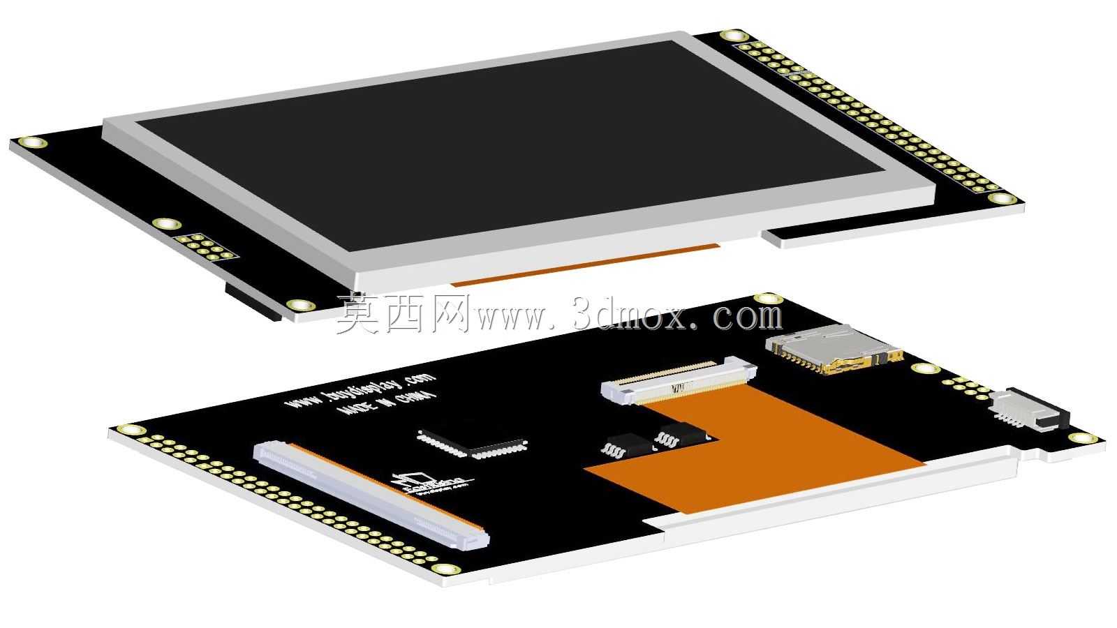 SPI 800x480 4.3英寸TFT LCD模块显示屏触摸屏RA8875