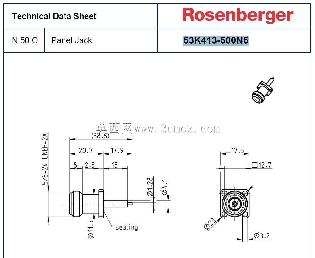 Rosenberger N��11 GHzͬ��17.5mm 4�׷���������