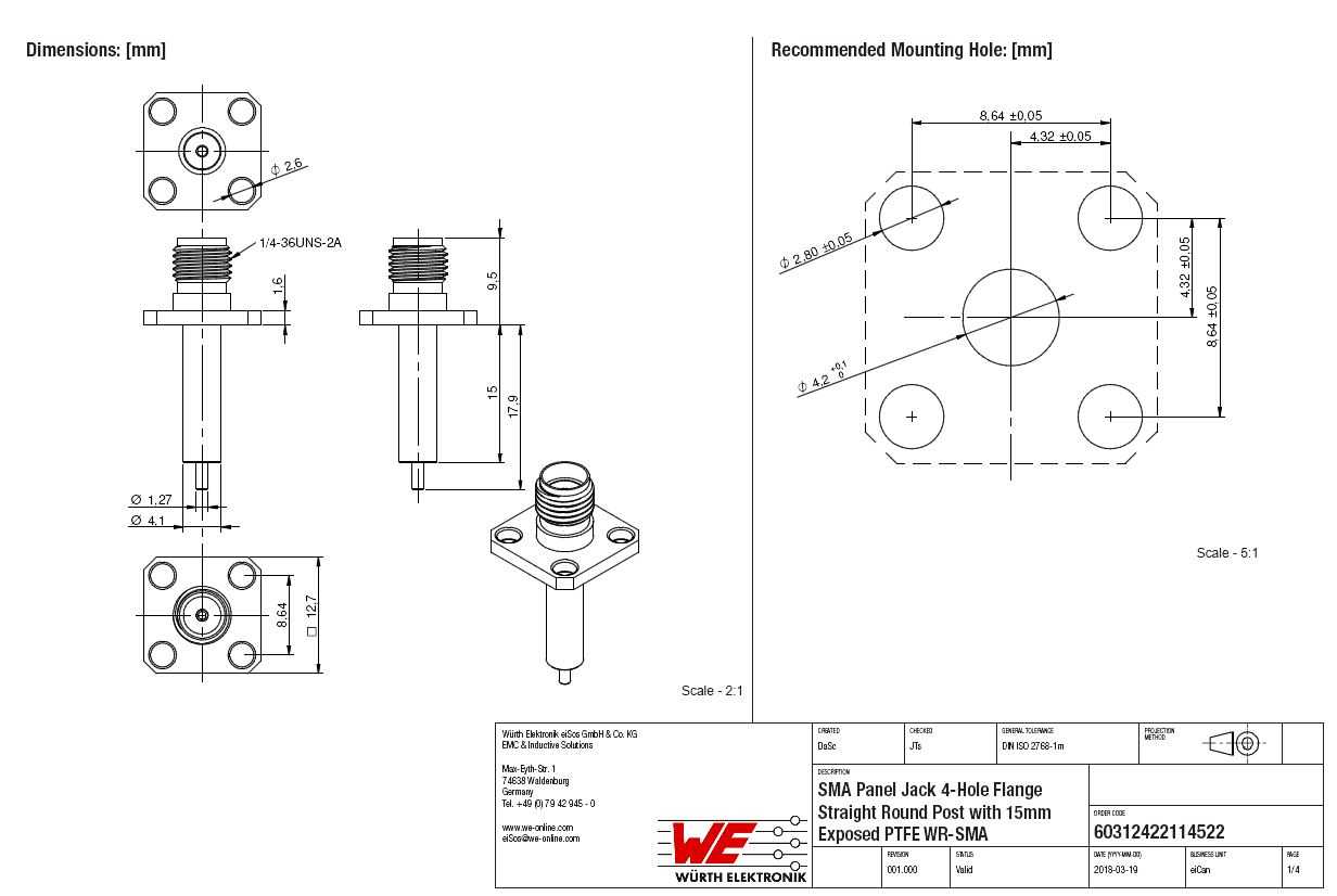 Wurth/Rosenberger SMA 4�׷�������18 GHz������