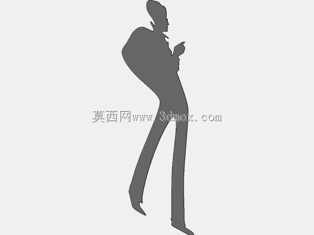 斯莱戈镇W.B.叶芝雕像的2D矢量图